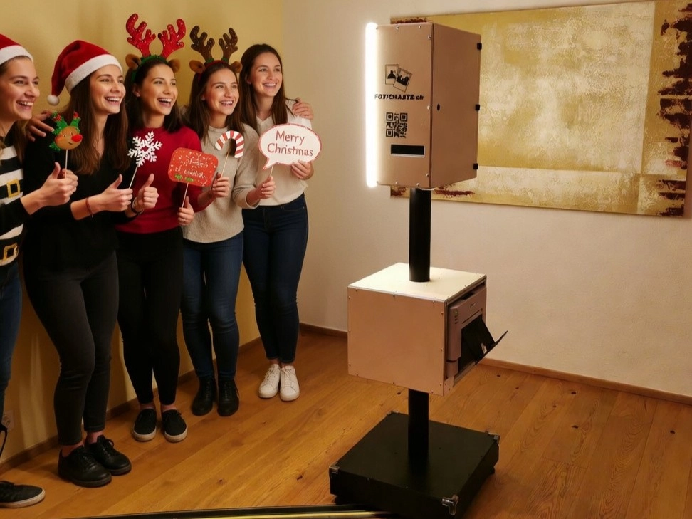 Fotobox an einer Weihnachtsfeier