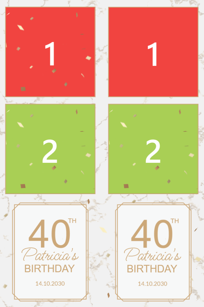 Geburtstagslayout 4 – Pastelltöne