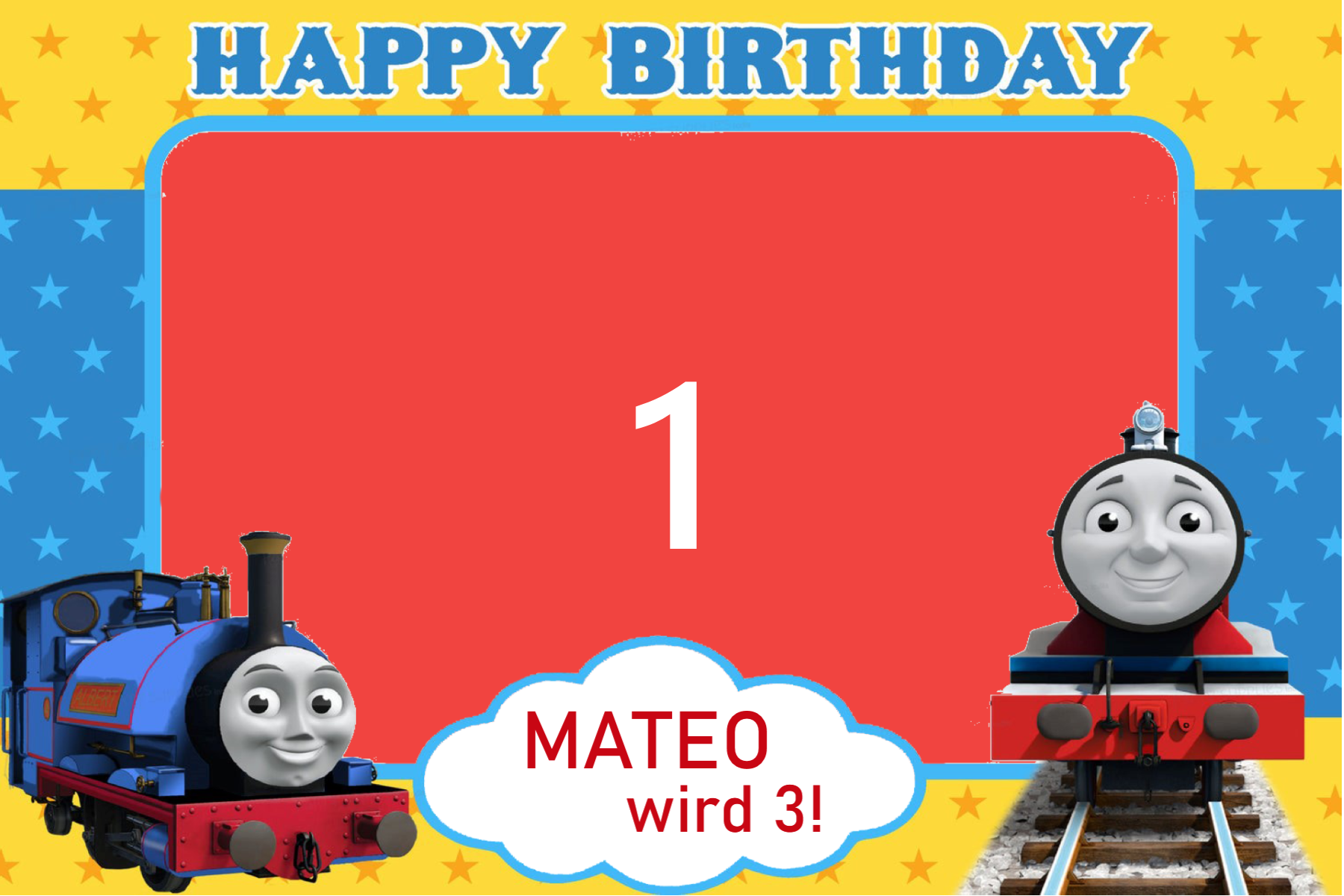 Geburtstagslayout 5 – Party-Motive