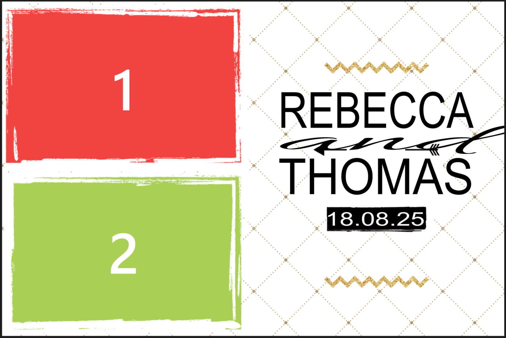 Hochzeitslayout 1 – Elegantes Design mit Rahmen