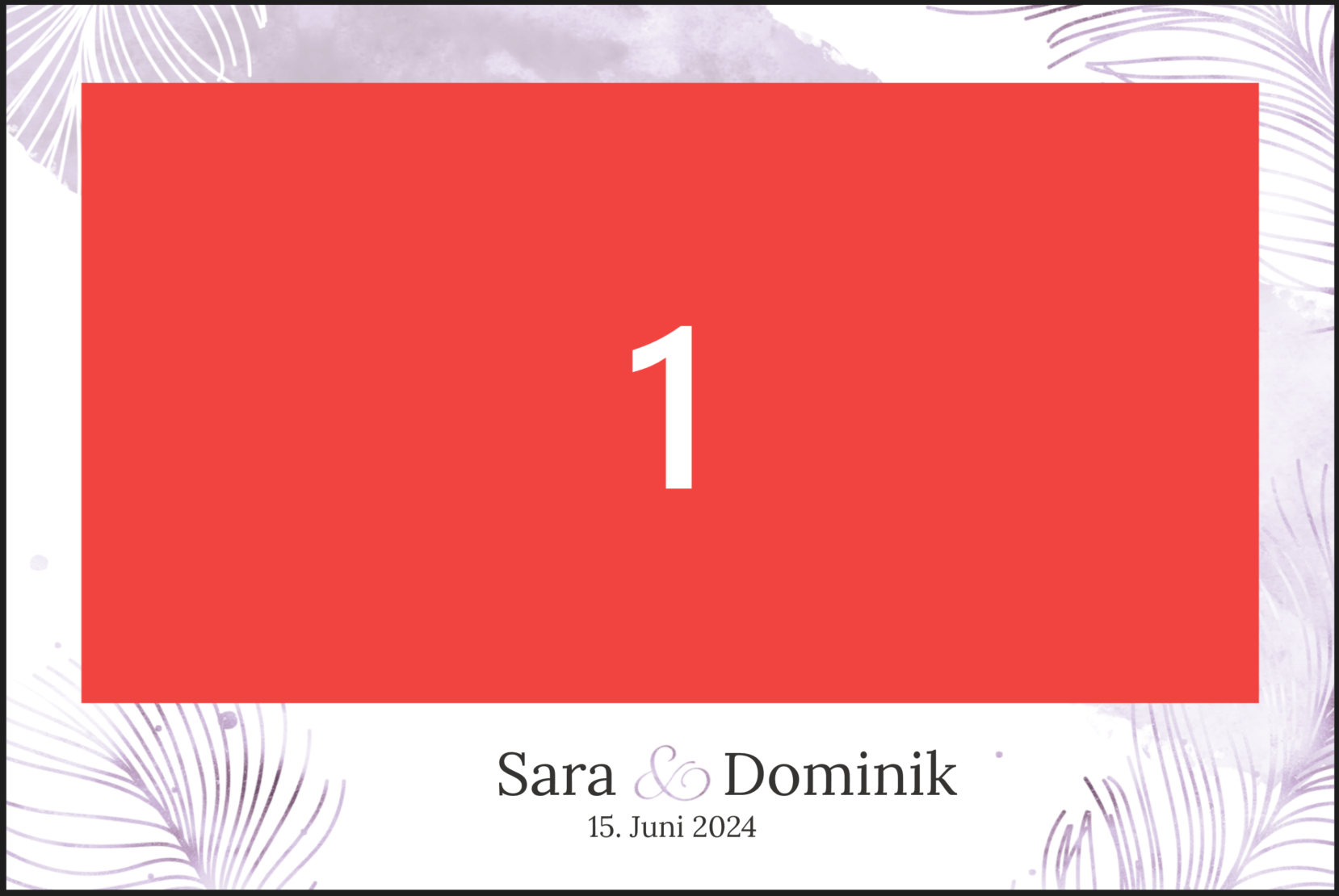 Hochzeitslayout 2 – Florales Motiv