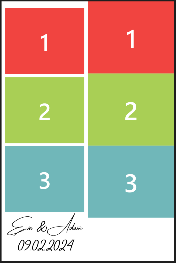 Hochzeitslayout 3 – Modern und clean