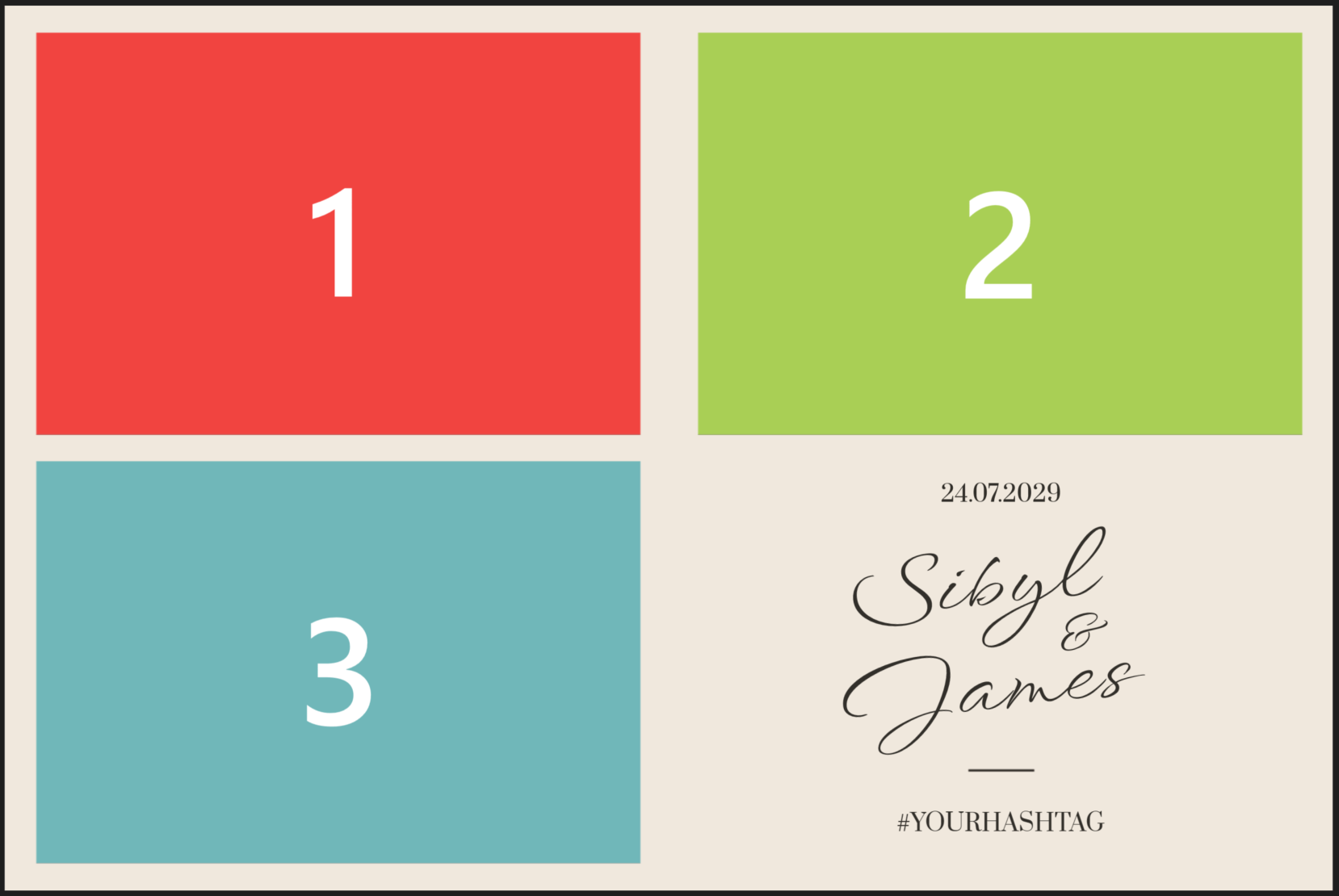 Hochzeitslayout 5 – Goldakzente